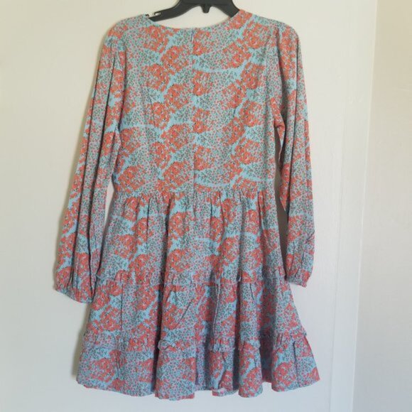 NWT Roller Rabbit Dening Nori Long Sleeve Tiered Dress - XS - Picture 7 of 11